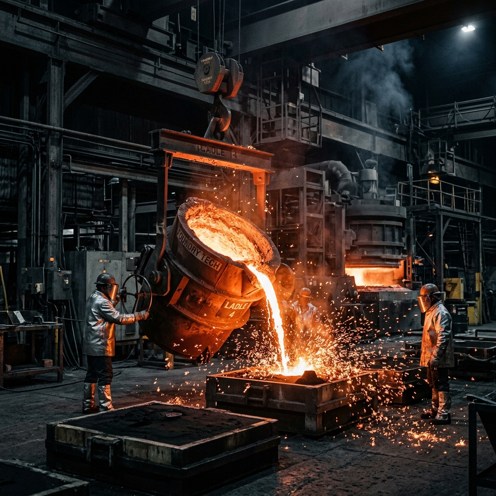 Molten steel pour induction furnace